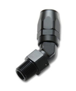Vibrant -8AN Male NPT 45Degree Hose End Fitting - 1/4 NPT