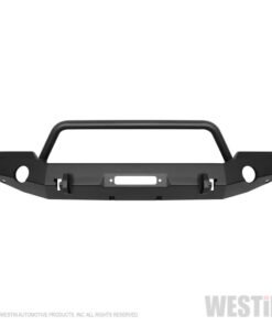 Westin 18-19 Jeep Wrangler JL WJ2 Full Width Front Bumper w/Bull Bar Textured Black