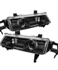 Spyder Honda Prelude 92-96 Projector Headlights LED Halo Black High H1 Low H1 PRO-YD-HP92-BK