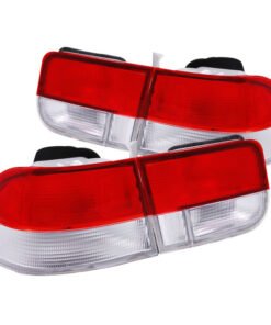 ANZO 1996-2000 Honda Civic Taillights Red/Clear - OEM 4pc