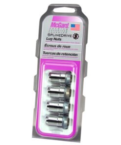 McGard SplineDrive Lug Nut (Cone Seat) M12X1.5 / 1.24in. Length (4-Pack) - Chrome (Req. Tool)