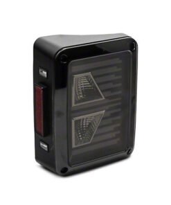Raxiom 07-18 Jeep Wrangler JK Axial Series Vision LED Tail Lights- Black Housing (Smoked Lens)