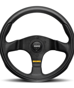 Momo Team Steering Wheel 300 mm - 4 Black Leather/Black Spokes