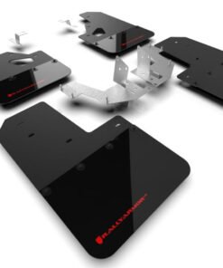 Rally Armor 21-22 Ford Bronco (Plstc Bmpr + RR - NO Rptr/Sprt) Blk Mud Flap w/Red Logo