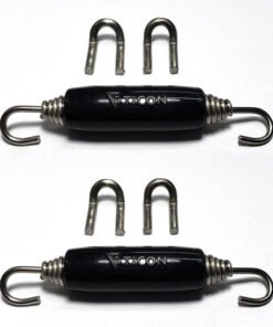 Ticon Industries Black Silicone Titanium Spring Tab and Spring Kit (4 Tabs/2 Springs) - 2 Pack