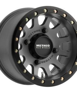Method MR401 UTV Beadlock 14x7 4+3/+13mm Offset 4x156 132mm CB Titanium w/Matte Black Ring Wheel