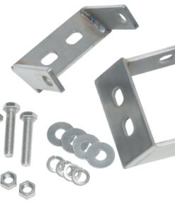 Kentrol 45-86 Jeep CJ Rear Bumper Brackets Pair - Polished Silver