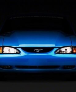 Raxiom 94-98 Mustang Axial Series Cobra Style Headlights- Black Housing (Clear Lens)