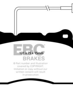EBC 2014-2016 Maserati Ghibli 3.0L Twin Turbo (330) Yellowstuff Front Brake Pads