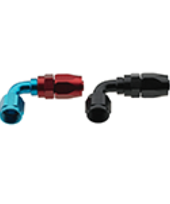Fragola -6AN x 90 Degree Pro-Flow Hose End - Black