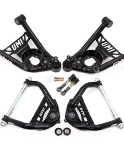UMI Performance 64-72 GM A-Body Tubular Upper & Lower Front A-Arm Kit - Black