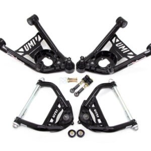 UMI Performance 64-72 GM A-Body Tubular Upper & Lower Front A-Arm Kit - Black