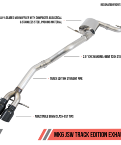 AWE Tuning Mk5 Jetta Mk6 Sportwagen 2.5L Track Edition Exhaust - Diamond Black Tips