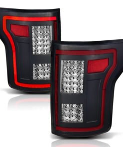 ANZO 15-17 Ford F-150 LED Taillights Black w/ Sequential