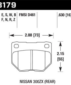 Hawk 2/1989-1996 Nissan 300ZX Base (Excl. Turbo) HPS 5.0 Rear Brake Pads