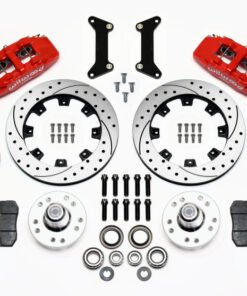 Wilwood Dynapro 6 Front Hub Kit 12.19in Drilled Red 79-87 GM G Body