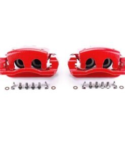 Power Stop 05-07 Ford F-250 Super Duty Rear Red Calipers w/Brackets - Pair