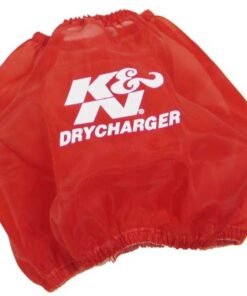 K&N Round Tapered Drycharger Air Filter Wrap Red 7.5in Base ID / 4.5in Top ID / 6in Height
