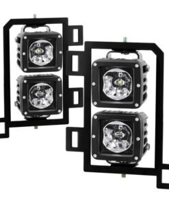 Spyder Dodge Ram 2013-2018 1500 Only Full LED Fog Lights W/Bracket and Universial Switch- Clear