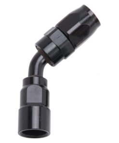 Russell Performance -8 AN Black 45 Degree Full Flow Hose End