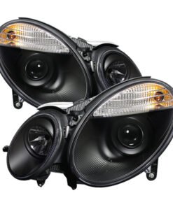 Spyder Mercedes Benz E-Class 07-09 Projector Headlights Halogen Model Only - Blk PRO-YD-MBW21107-BK