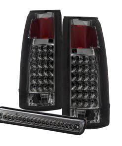 Xtune Yukon Denali 99-00 LED Tail Lights w/ 3rd LED Brake Light Smoked ALT-JH-CCK88-LED-SET-SM