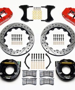 Wilwood Narrow Superlite 4R Rear P-Brk Kit 12.88in Drill Red Big Ford New Style 2.50in Offset