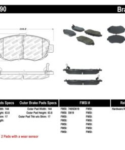 StopTech Performance 00-05 Lexus IS 250/300/350 / 02-09 SC 300/400/430 Front Brake Pads