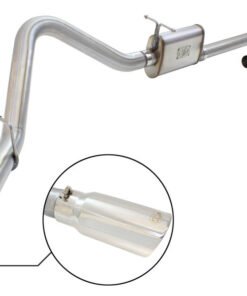 aFe MACHForce XP Exhaust 3in-3.5in SS Single Side Ext CB w/ Polish Tip 99-04 Ford F150 V8 5.4L/6.8L