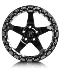 Forgestar F001 17X10 D5 Beadlock 5X114.3 ET50 BS7.5 Gloss Black w/ Machine Lip 78.1