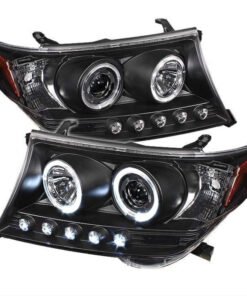 Spyder Toyota Land Cruiser 08-11 Projector Headlights LED Halo LED Blk PRO-YD-TLAND08-HL-BK