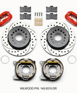 Wilwood Forged Dynalite P/S Park Brake Kit Drilled Red 12 Bolt 2.75in offset Staggered Shock