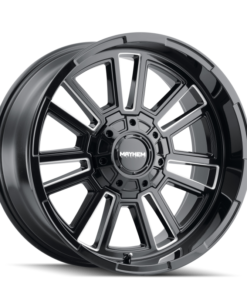 Mayhem 8115 Apollo 20x9 / 6x135 BP / 18mm Offset / 106mm Hub Black w/ Milled Spokes Wheel