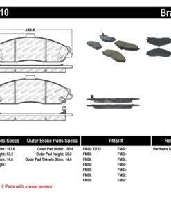StopTech Performance 04-08 Cadillac XLR/XLR-V / 97-10 Corvette / 05-06 Pontiac GTO Front Brake Pads