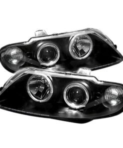 Spyder Pontiac GTO 04-06 Projector Headlights LED Halo LED Black High H1 Low H1 PRO-YD-PGTO04-HL-BK