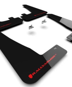 Rally Armor 2022 Tesla Model X Black UR Mud Flap w/ Red Logo