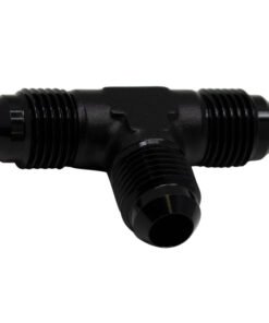 DeatschWerks 6AN Male Flare to 6AN Male Flare to 6AN Male Flare Tee Fitting - Anodized Matte Black