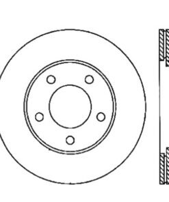 StopTech Power Slot 05-10 Mustang V6/4.0L / GT V8-4.6L Rear Left Slotted Rotor