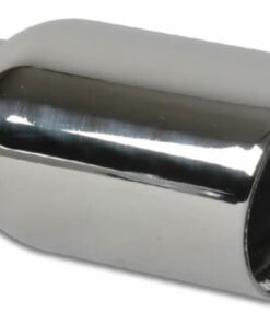 Vibrant 4in OD Round SS Exhaust Tip (Double Wall Angle Cut Beveled Outlet) 3in. ID Inlet