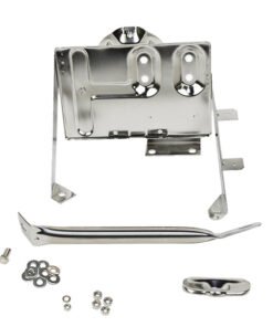 Kentrol 76-86 Jeep CJ Battery Tray with support arm - Polished Silver