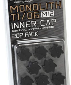 Project Kics M12 Monolith Cap - Black (Only Works For M12 Monolith Lugs) - 20 Pcs