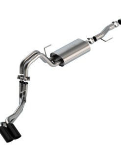 Borla F-150 2021 5.0L 2DR RC SB (122.8 WB) XL, XLT 3/2.25 DSE Cat-Back S-Type Black Chrome Tips