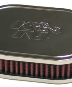 K&N Custom Oval Race Filter Red 7in O/S L x 4.5in O/S W x 2in H
