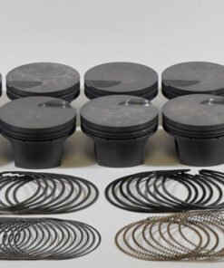 Mahle MS Piston Set BBC 555ci 4.560in Bore 4.25in Stroke 6.385in Rod 0.990 Pin -3cc 9.6 CR Set of 8
