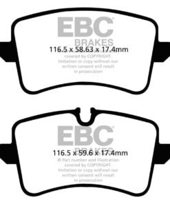 EBC 11 Audi A6 2.0 Turbo Redstuff Rear Brake Pads
