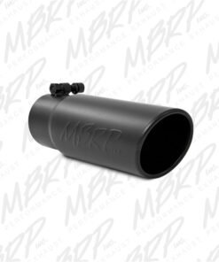 MBRP Universal Tip 3-1/2in O.D. Angled Rolled End - 3in ID Inlet 10in Length - Black