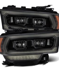 AlphaRex 19-21 Ram 2500 PRO-Series Projector Headlights Plank Style Alpha Black w/Activation Light