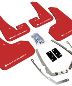 Rally Armor 2015+ VW Golf/GTI/TSI UR Red Mud Flap w/ White Logo