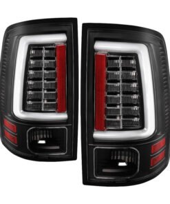 Spyder Dodge Ram 2013-2014 Light Bar LED Tail Lights - All Black ALT-YD-DRAM13V2-LED-BKV2