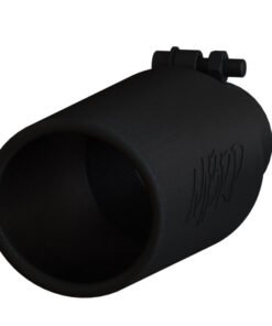 MBRP Universal Tip 4in O.D. Angled Rolled End 2.5in inlet 12in length Black